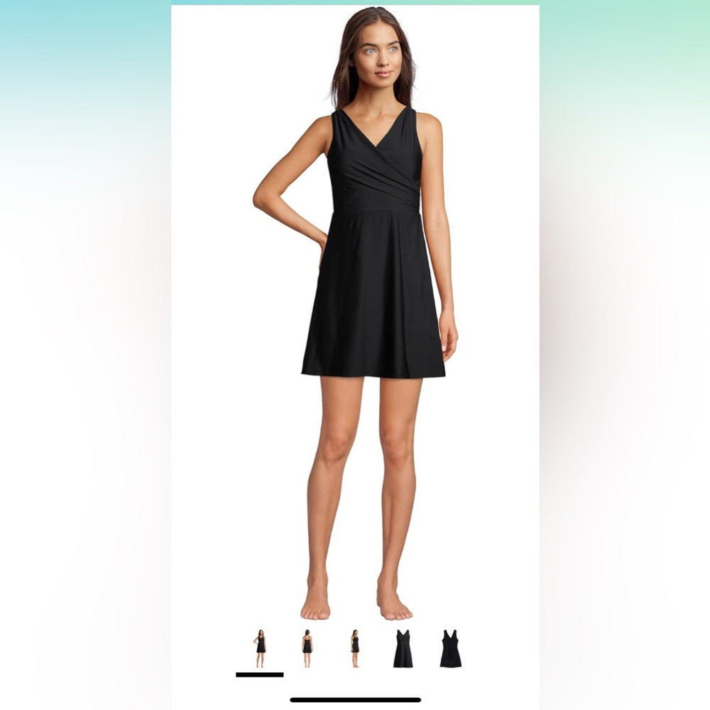 Lands End women’s swim dress black . Excellent condition.18 DD